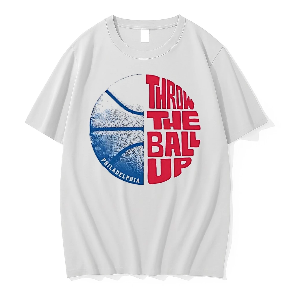 Philadelphia Basketball Throw The Ball Up White Shirts