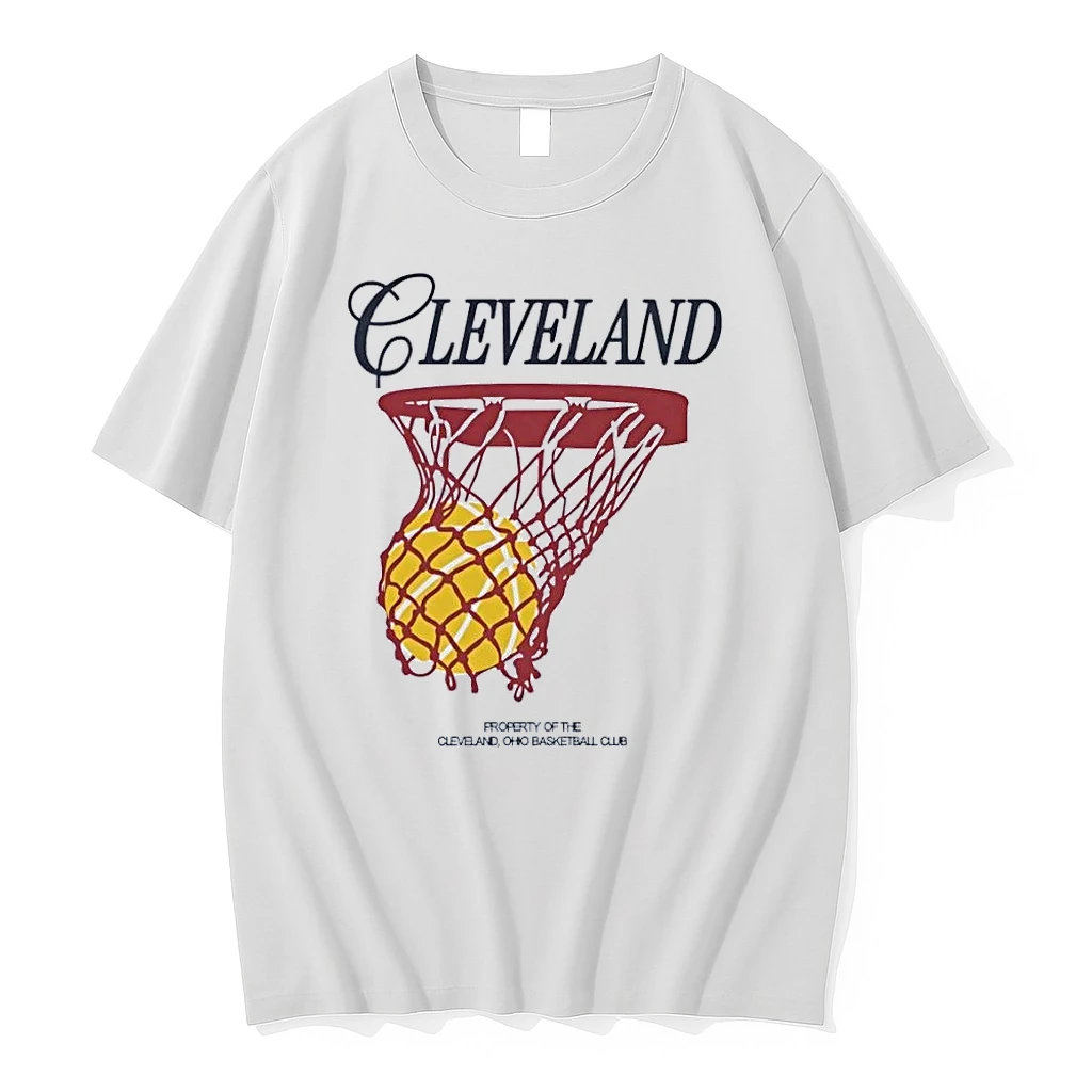 Property Of The Cleveland Ohio Basketball Club Cleveland Hoop Swish White Shirts