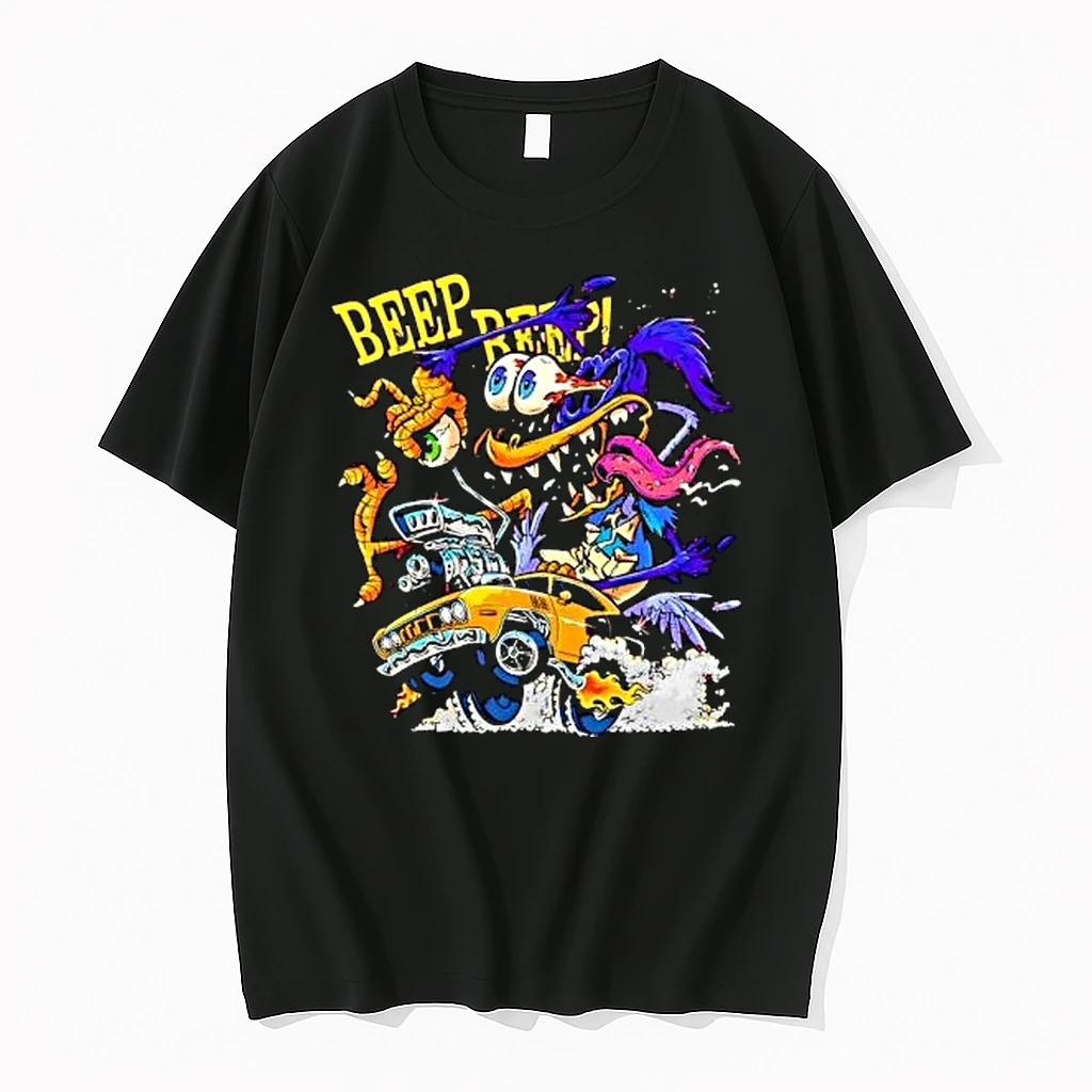 Road Runner Cartoon Horror Hot Rod Vehicle Beep Beep Shirts