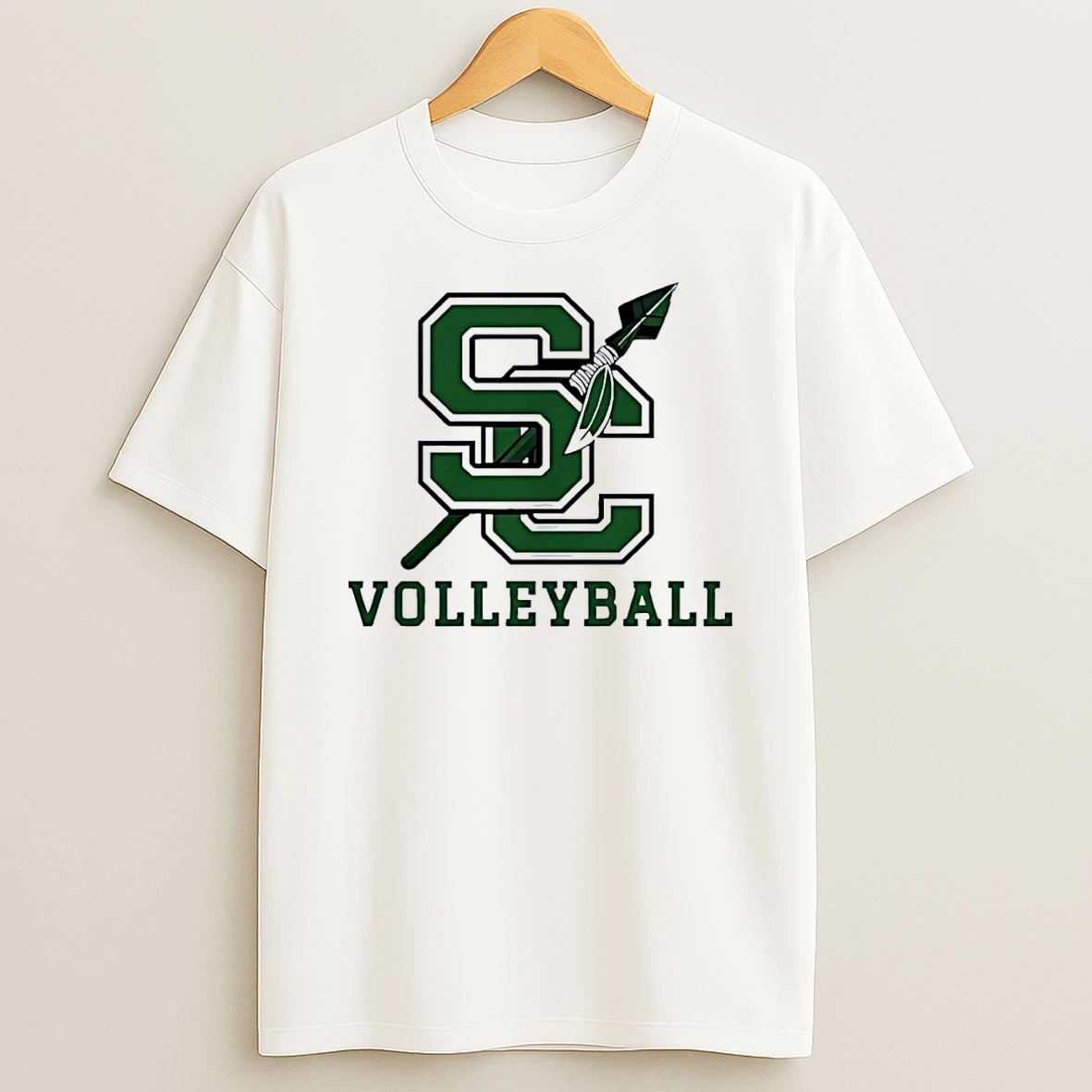 Sc Volleyball Spirit Spear Logo White Shirts
