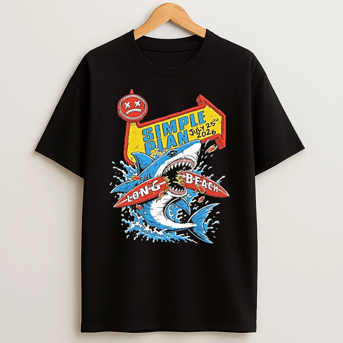 Simple Plan Tour Usa Long Beach California July 25th 2026 Event Shirts