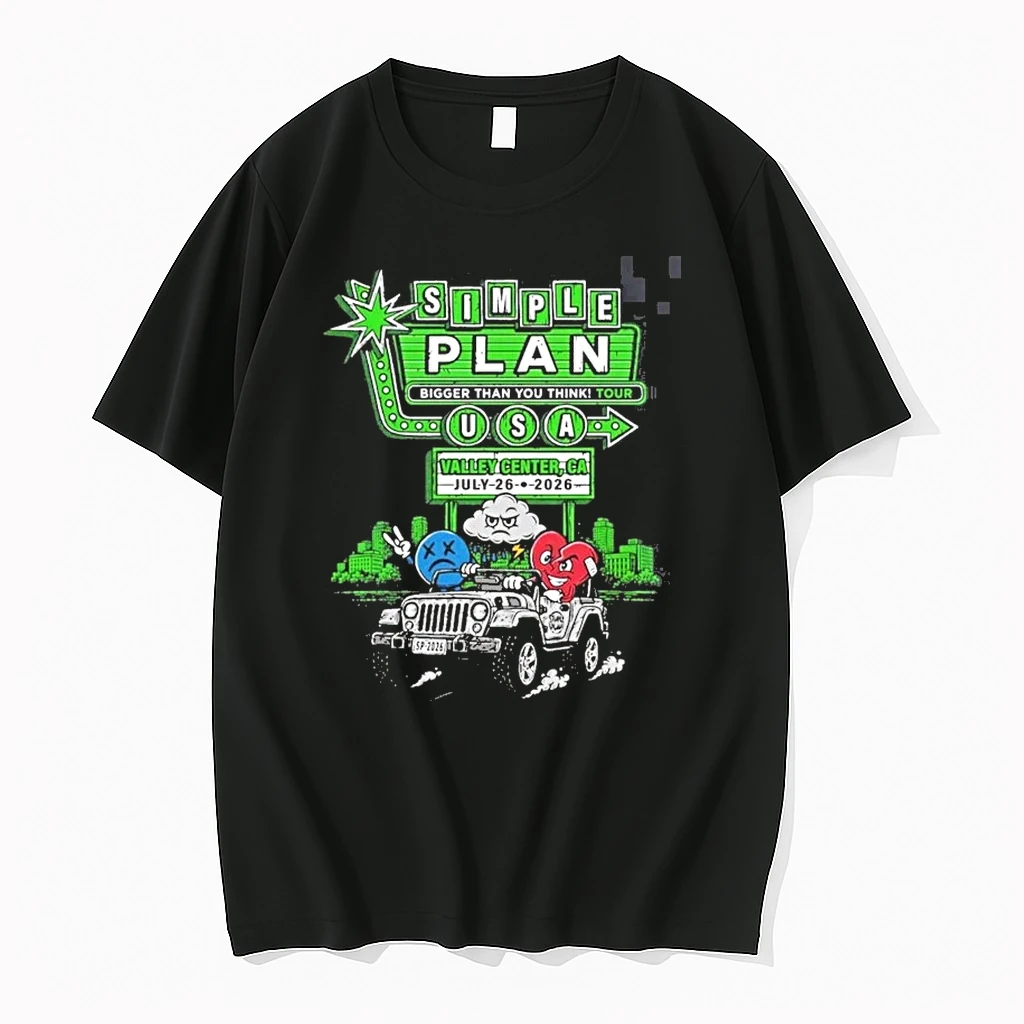 Simple Plan Valley Center Ca 2026 City Exclusive Tee At The Events Center On July 26 2026 Shirts