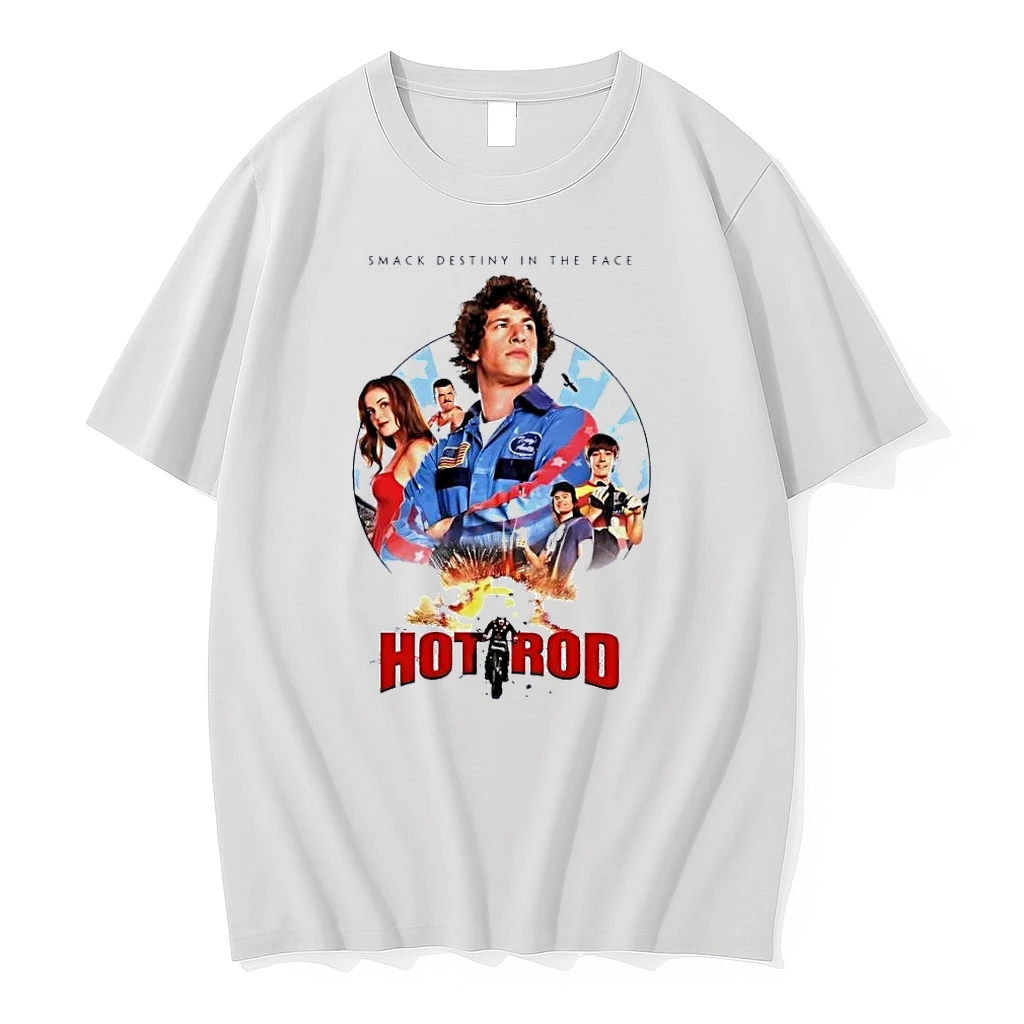 Smack Destiny In The Face Hot Rod Movie Stuntman Graphic White Shirts
