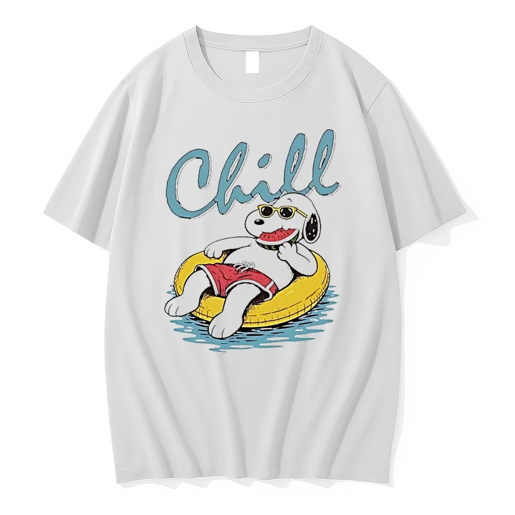 Snoopy Chill Eating Watermelon On Inflatable Ring Shirts