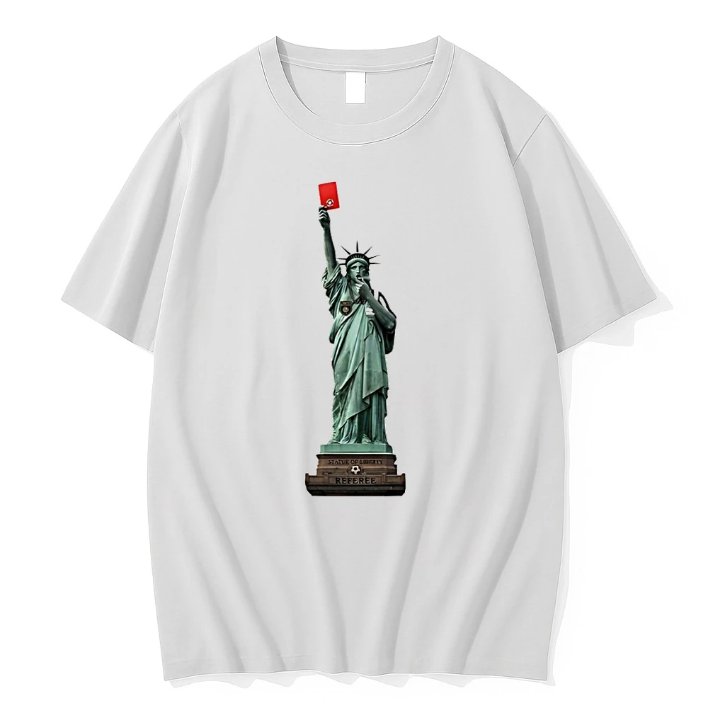 Statue Of Liberty Referee Red Card Usa World Cup 2026 Soccer Shirts