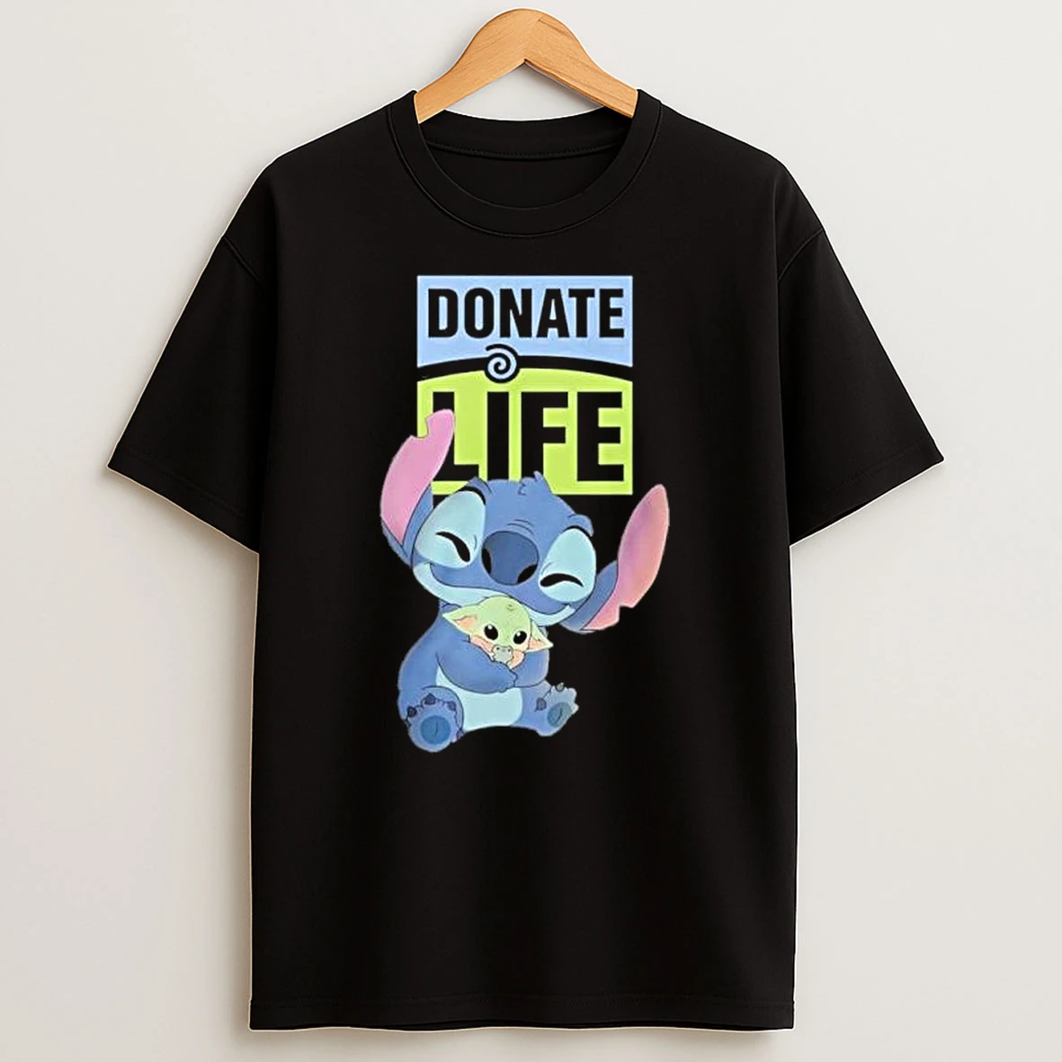 Stitch And Yoda Donate Life America Shirts