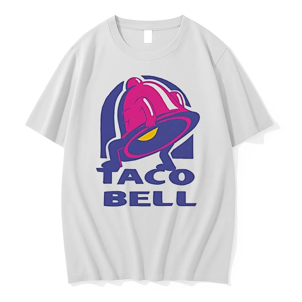 Taco Bell Apparel Funny Dancing Bell Graphic Mens White Shirts