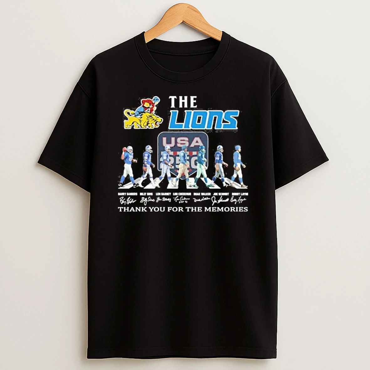 The Detroit Lions Abbey Road Usa 250th Anniversary Shirts