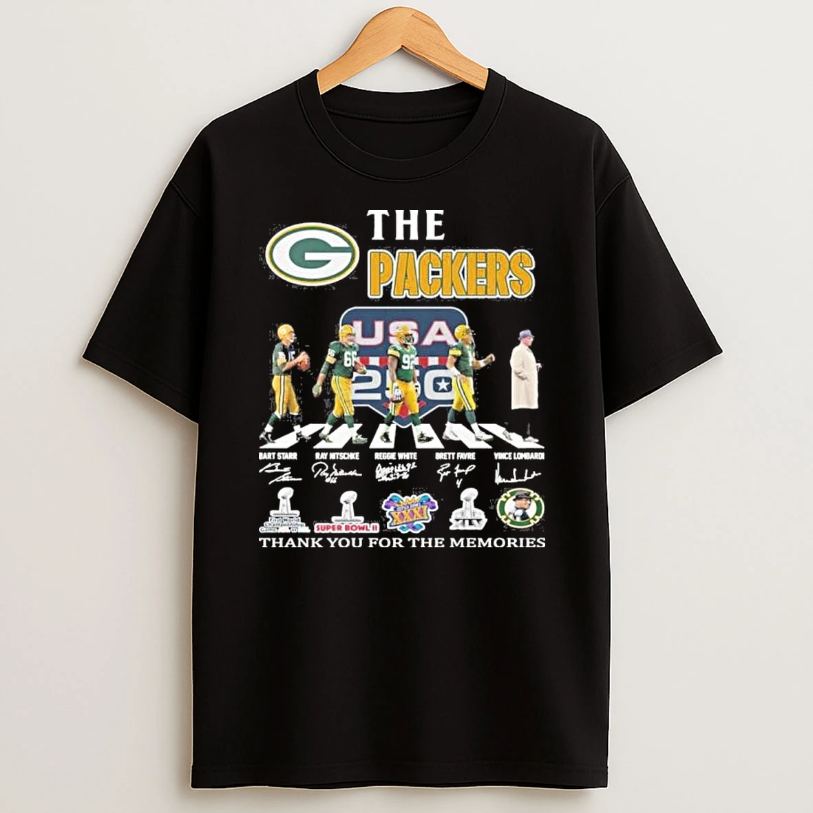 The Green Bay Packers Abbey Road Usa 250th Anniversary Shirts