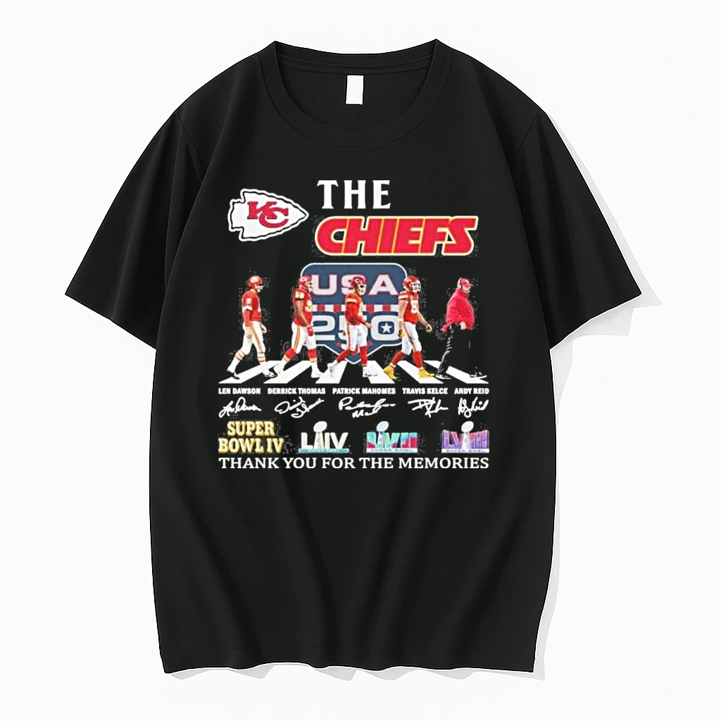 The Kansas City Chiefs Abbey Road Usa 250th Anniversary Shirts