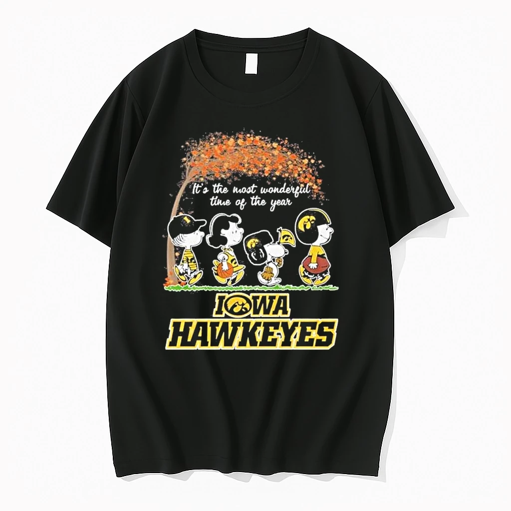 The Peanuts X Iowa Hawkeyes Its The Most Wonderful Time Of The Year Shirts
