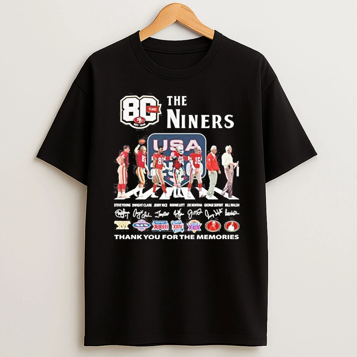 The San Francisco 49ers Abbey Road Usa 250th Anniversary Shirts