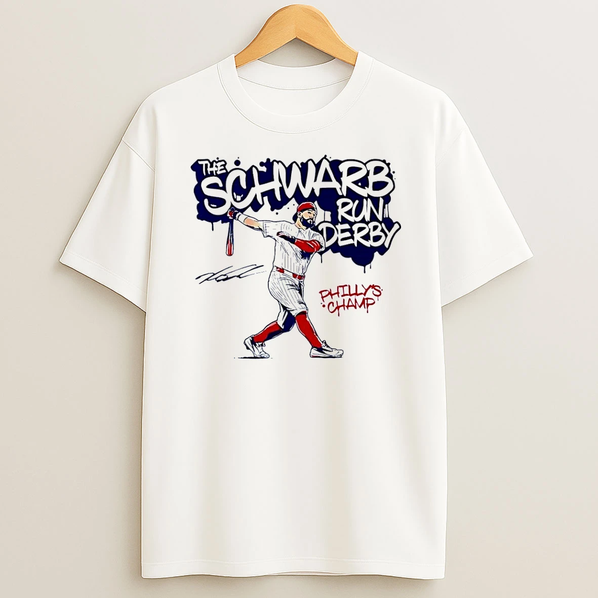 The Schwarb Run Derby Phillys Champ Kyle Schwarber Baseball White Shirts