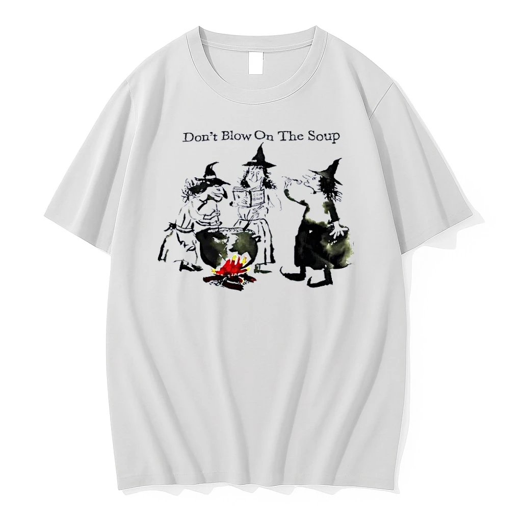 Three Witches Cooking At Cauldron Dont Blow On The Soup White Shirts