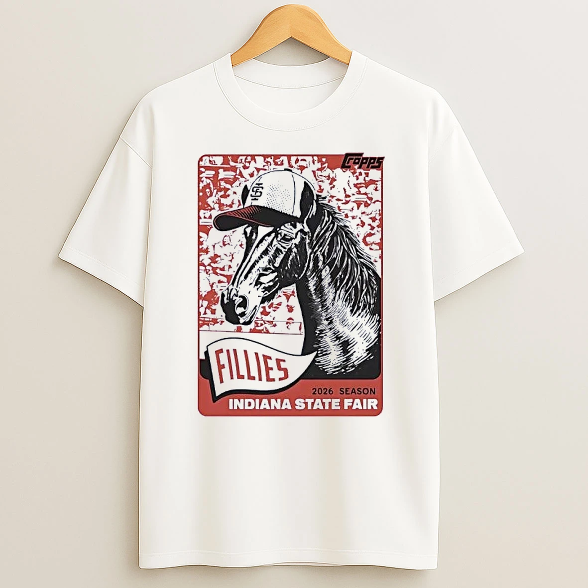 Topps Horse Wearing Baseball Cap Fillies 2026 Season Indiana State Fair White Shirts