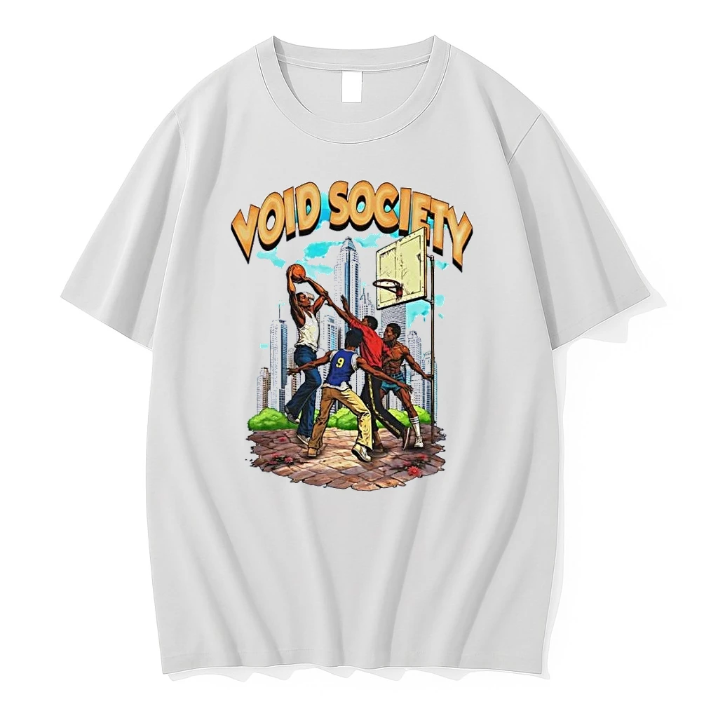 Void Society Street Basketball Players Action Cityscape White Shirts